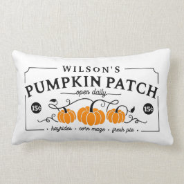 Cojín Lumbar Parche de calabaza de granja personalizado