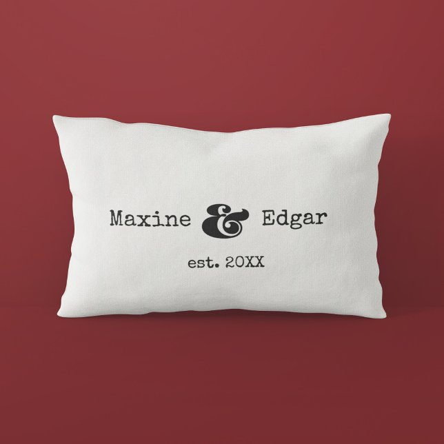 Cojín Lumbar Pareja personalizado moderna con ampersand (Subido por el creador)