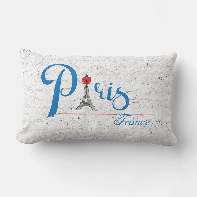 Cojín Lumbar Paris Eiffel Tower Pill Lumbar Moda francesa de es (Anverso)