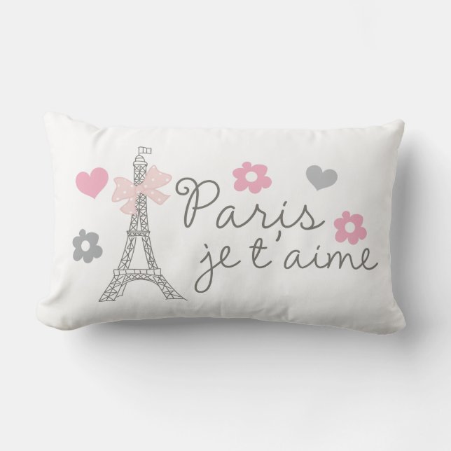 Cojín Lumbar París Je T'aime (Anverso)