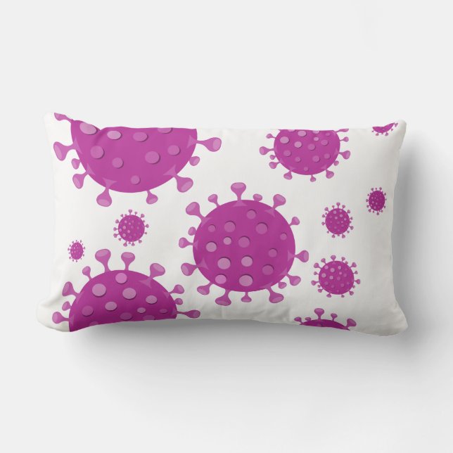 Cojín Lumbar Partícula viral púrpura (Anverso)