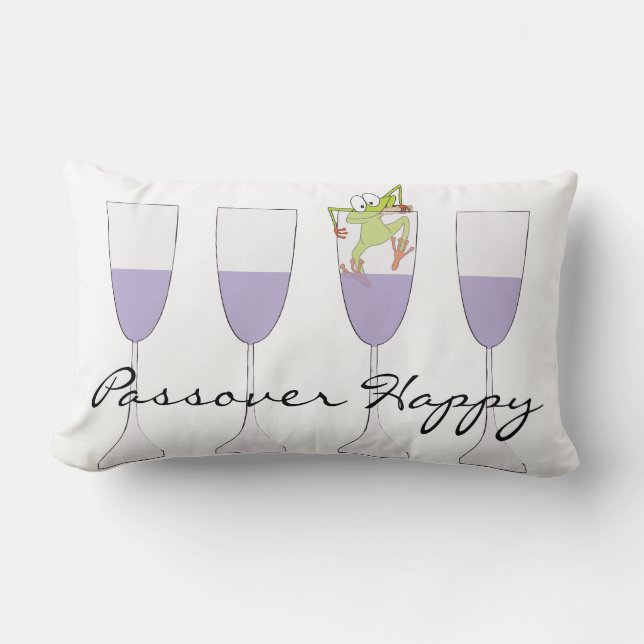 Cojín Lumbar Pascua Lumbar Pillow "Cuatro tazas de vino" (Anverso)
