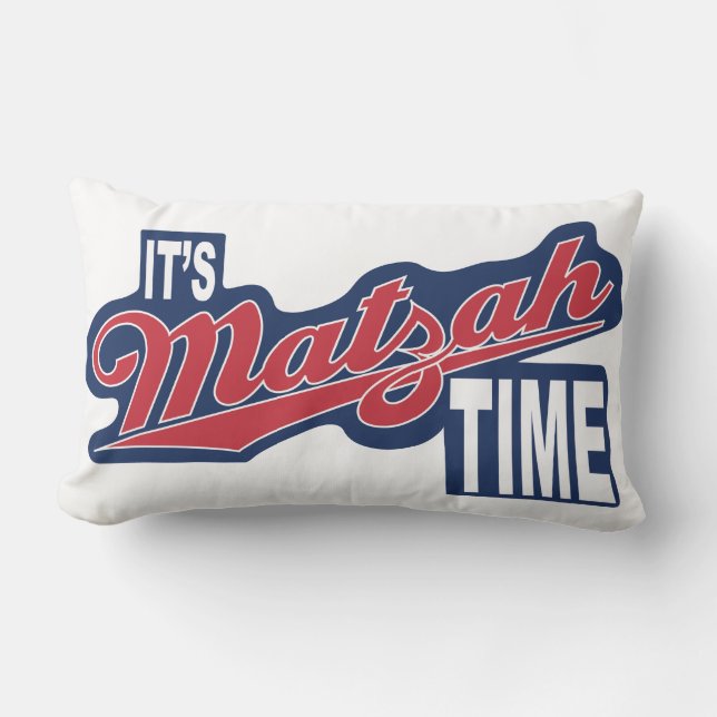 Cojín Lumbar Pascua Lumbar Pillow "¡Es hora de la MADZAH!" (Anverso)