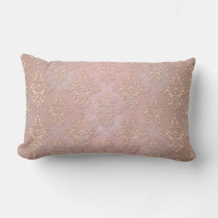 Cojín Lumbar Pastel de Melocotón Damask