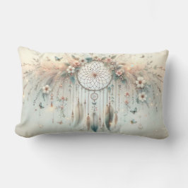 Cojín Lumbar Pastel Floral Mariposa Dreamcatcher