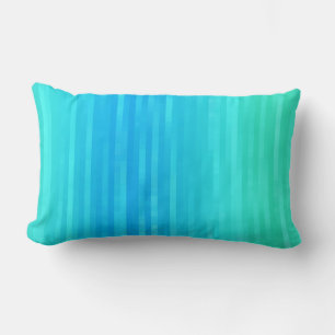 Cojín Lumbar Pastel Resumen Arte Verde azulado Turquesa Azul Ve