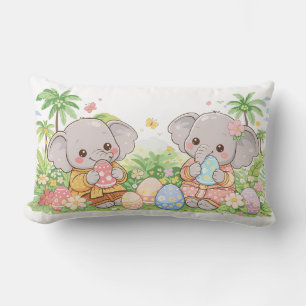 Cojín Lumbar Pastelitos de Bebés Animales con Huevos Florales