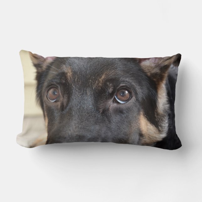 Cojín Lumbar Pastor alemán por Shirley Taylor (Anverso)