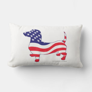 Cojín Lumbar Patriotic Dachshund