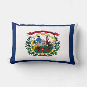 Cojín Lumbar Patriótico de impresión de bandera del estado de V