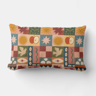 Cojín Lumbar Patrocinio celeste bohemio con símbolos místicos