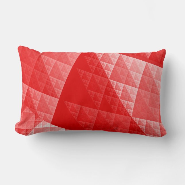 Cojín Lumbar Patrón abstracto rojo (Anverso)