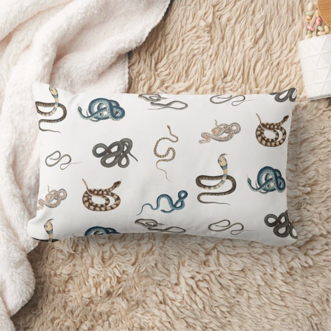 Cojín Lumbar Patrón animal reptil de serpientes coloridas (Manta)