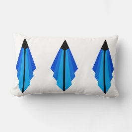 Cojín Lumbar Patrón Art Deco en azul