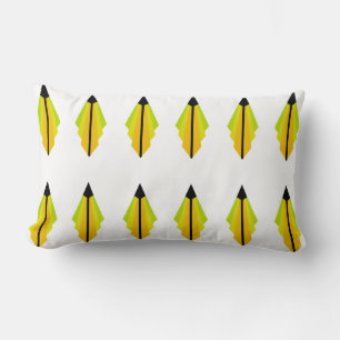 Cojín Lumbar Patrón Art Deco en limón y limón