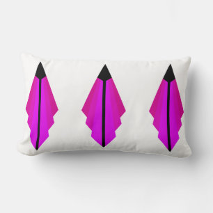 Cojín Lumbar Patrón Art Deco en rosa