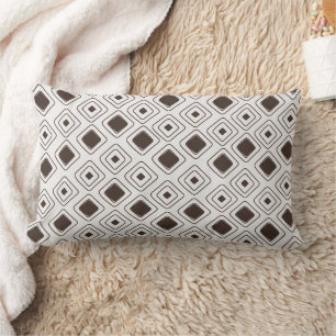 Cojín Lumbar Patrón Azteca Geométrico Tribal Suave Boho