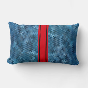 Cojín Lumbar Patrón azul de diseño