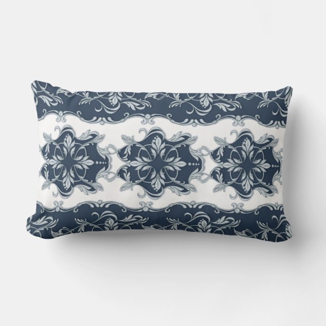Cojín Lumbar Patrón barroco sin foco 7 (Anverso)