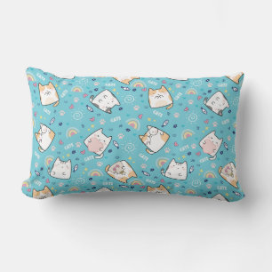 Cojín Lumbar Patrón caprichoso de gatos compactos