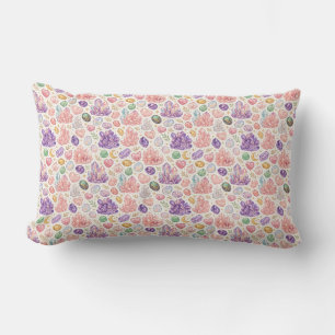 Cojín Lumbar Patrón continuo de piedras preciosas femeninas
