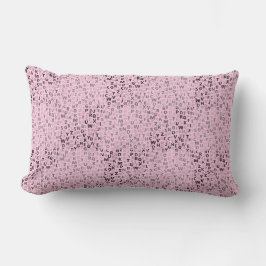 Cojín Lumbar Patrón de alfabetos 01 BW.w LPink BG