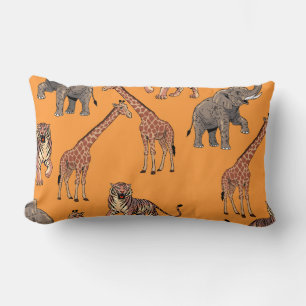 Cojín Lumbar Patrón de animales africanos