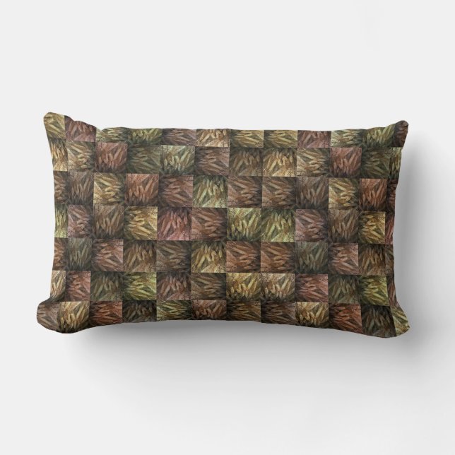 Cojín Lumbar Patrón de arañas de trigo, (Anverso)