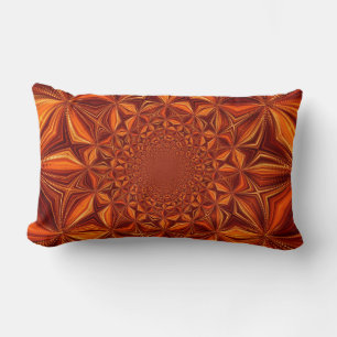 Cojín Lumbar Patrón de arte digital caleidoscopio rojo-67546