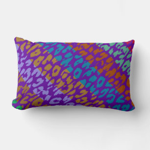 Cojín Lumbar Patrón de banda multicolor de piel de leopardo 4