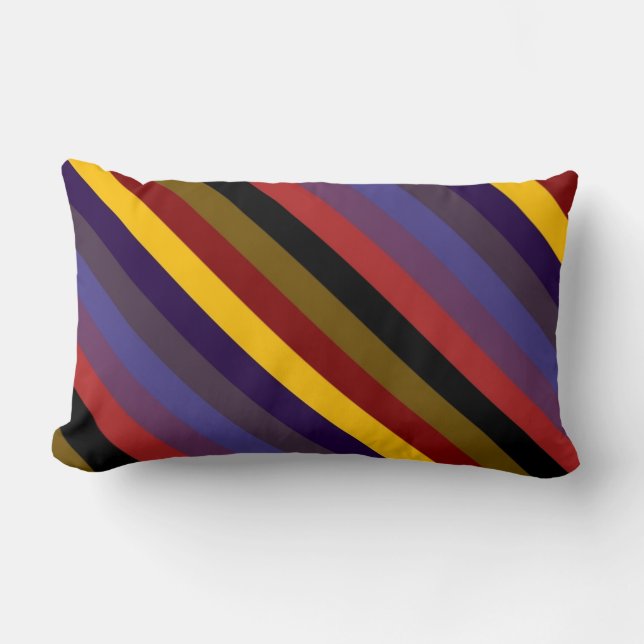 Cojín Lumbar Patrón de bandas multicolor 12 (Anverso)