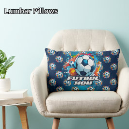 Cojín Lumbar Patrón de bola de fútbol de la mamá Futbol