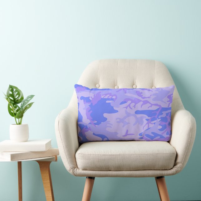 Cojín Lumbar Patrón de camuflaje azul claro (Silla)