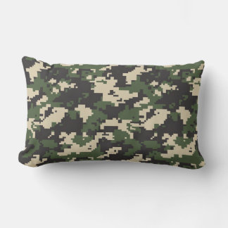 Cojín Lumbar Patrón de Camuflaje Digital Verde