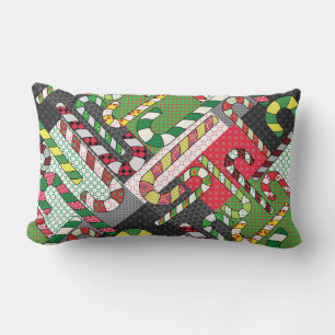 Cojín Lumbar Patrón de candy cane