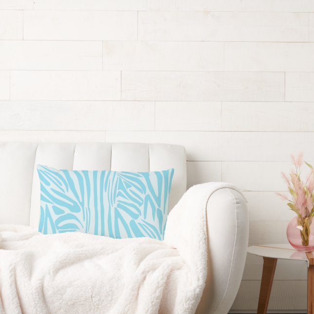 Cojín Lumbar Patrón de cebra azul (Sofá)
