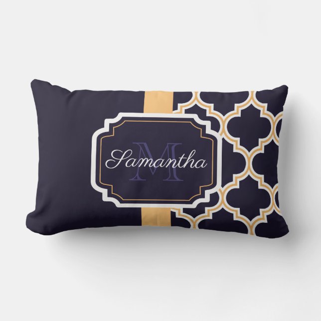 Cojín Lumbar Patrón de cuatrefoil (Anverso)