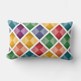 Cojín Lumbar Patrón de diamante colorido Tote Bags Geometro vib
