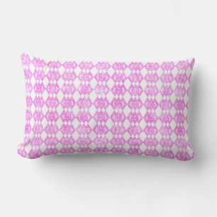 Cojín Lumbar Patrón de Diamante Superpuesto con Brillo Rosa