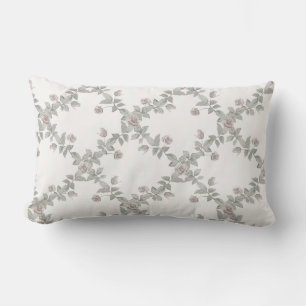 Cojín Lumbar Patrón de enrejado de rosa taupe beige blanco apag
