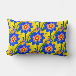 Cojín Lumbar Patrón de flores abstractas