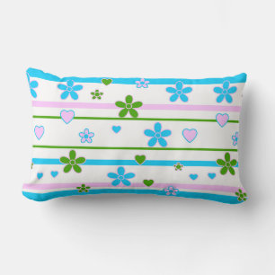 Cojín Lumbar Patrón de flores de primavera