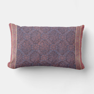 Cojín Lumbar Patrón de Flores Purpúreas