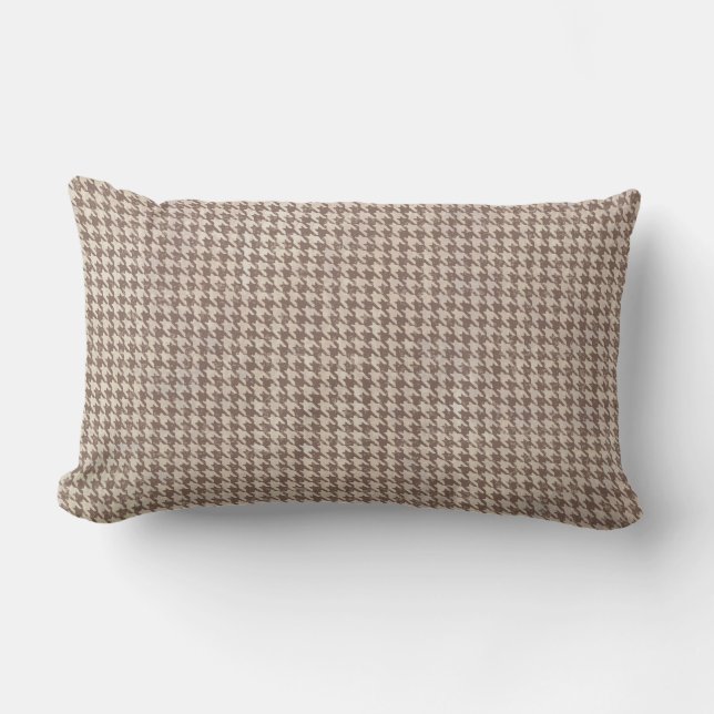 Cojín Lumbar Patrón de Houndstap Brown (Anverso)
