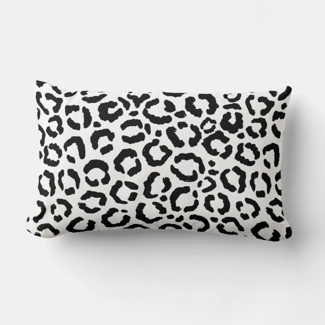 Cojín Lumbar Patrón de impresión de animales del Leopardo Blanc (Anverso)