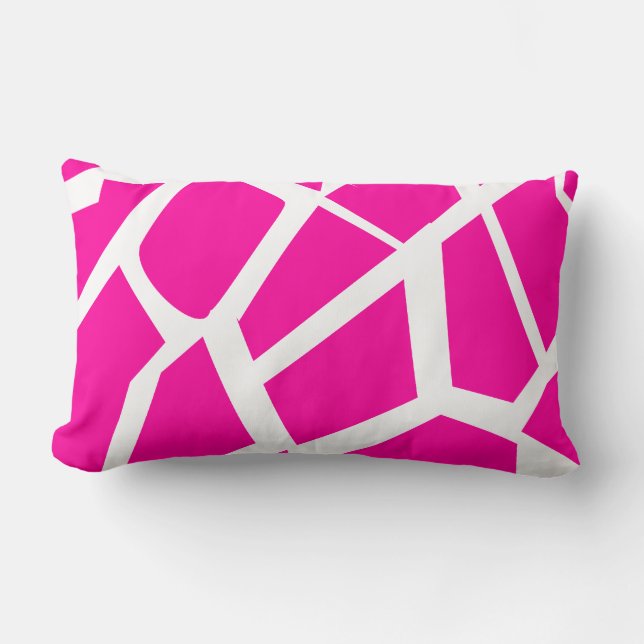 Cojín Lumbar Patrón de jirafa rosa caliente Pinturas animales s (Anverso)