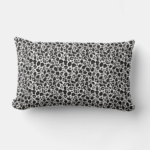 Cojín Lumbar Patrón de leopardo guepardo negro y blanco