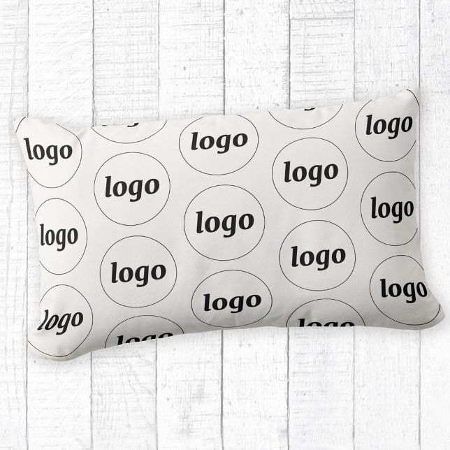 Cojín Lumbar Patrón de logotipo simple Promoción empresarial (Simple logo pattern business promotional pillow)