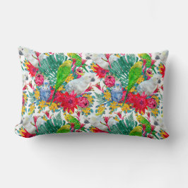 Cojín Lumbar Patrón de loro tropical australiano