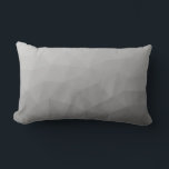 Cojín Lumbar Patrón de malla geométrica gradiente gris<br><div class="desc">Gris Gradiente Patrón de malla geométrica regalos únicos para él. Malla geométrica elegante y fresca del Triángulo con gradiente gris blanco negro. , gris,  gris,  gradiente,  malla,  triángulo,  triángulos,  geometría,  geométrica,  patrón,  fresco,  , negro,  blanco</div>